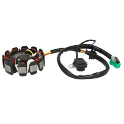 Stator Gy6 125-150cc, 11 poli, 5 fire, senzor scanteie, 88mm