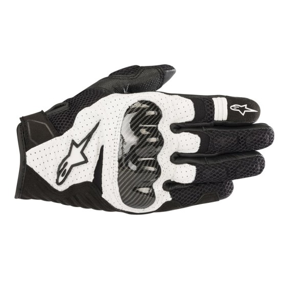 Manusi touring moto Alpinestars Smx-1 V2, negru/alb, marime 2XL