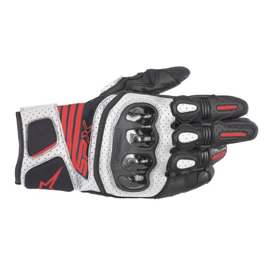 Manusi touring moto Alpinestars Sp X Air Carbon V2, negru/fluo/rosu/alb, marime L