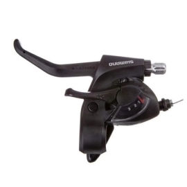 Maneta schimbator/frana Shimano ST-EF41-l, stanga 3 vit., cablu de schimbator 1800mm, 2 degete, pt. V-brake, negru