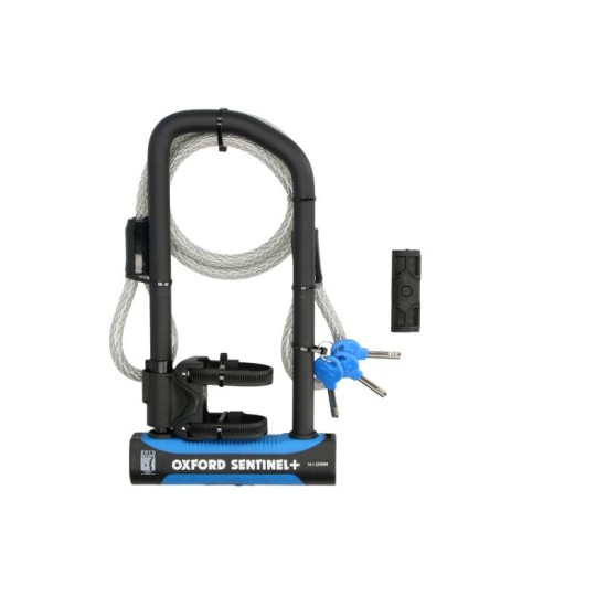 Cablu antifurt Duo U-Lock Oxford Sentinel Pro 320mm x 177mm, negru