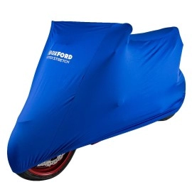 Husa moto Oxford Protex Indoor Premium Stretch-fit, albastru, marime S