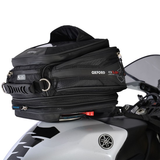 Geanta rezervor moto Oxford Q15R, prindere rapida, negru, 15L