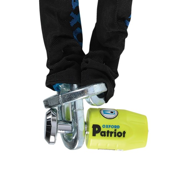Lant antifurt Oxford Patriot Chain & Padlock, lungime 1.2m, grosime 12mm