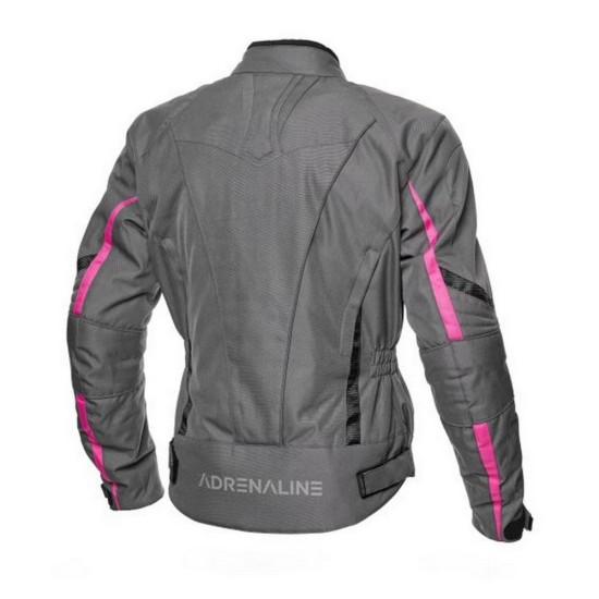 Geaca moto textil dame Adrenaline Love Ride 2.0, negru/gri/roz, marime XS