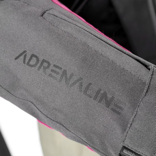 Geaca moto textil dame Adrenaline Love Ride 2.0, negru/gri/roz, marime XS