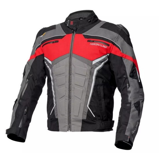 Geaca moto textil Adrenaline Scorpio, negru/rosu/gri, marime S