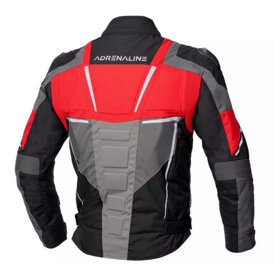 Geaca moto textil Adrenaline Scorpio, negru/rosu/gri, marime S