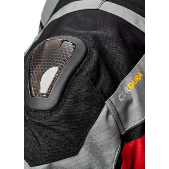 Geaca moto textil Adrenaline Scorpio, negru/rosu/gri, marime S