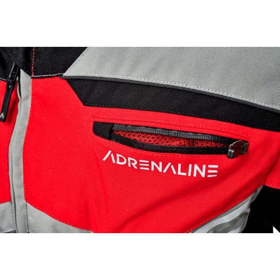 Geaca moto textil Adrenaline Scorpio, negru/rosu/gri, marime S