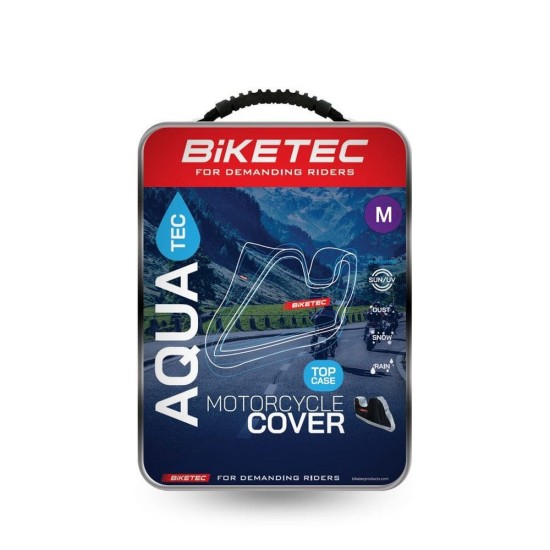 Husa moto BikeTec impermeabila cu spatiu pentru topcase, negru/gri, marime M