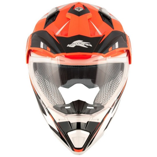 Casca moto dual-sport Kappa KV30 Evo portocaliu/negru/alb, marime M