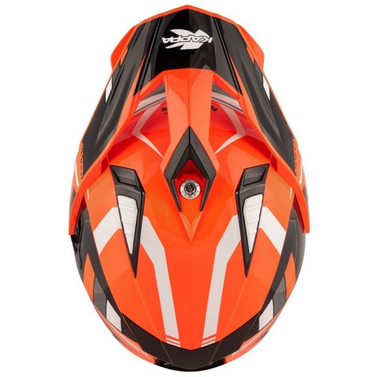 Casca moto dual-sport Kappa KV30 Evo portocaliu/negru/alb, marime M