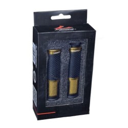 Set 2 mansoane universale moto, F1, negru/gold