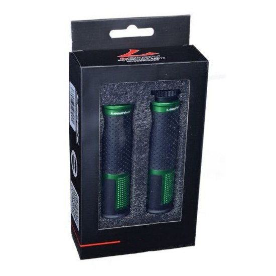 Set 2 mansoane universale moto, F1, negru/verde