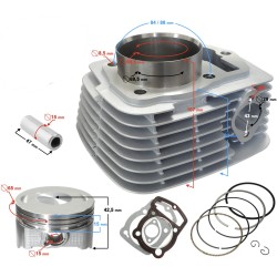 Set motor cross/atv 250 CB250 65.5mm bolt 15mm