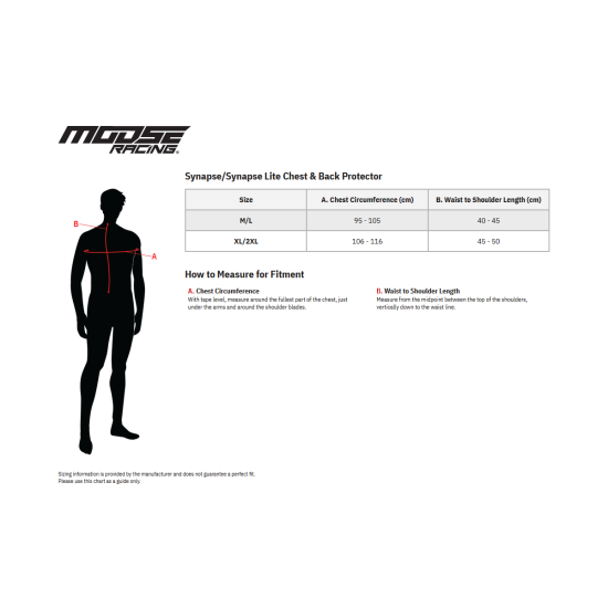 Protectie corp Moose Racing Synapse Lite, negru/rosu, marime XL/2XL