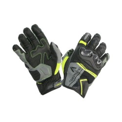 Manusi moto piele Adrenaline Hexagon, negru/fluorescent/gri/galben, marime XL