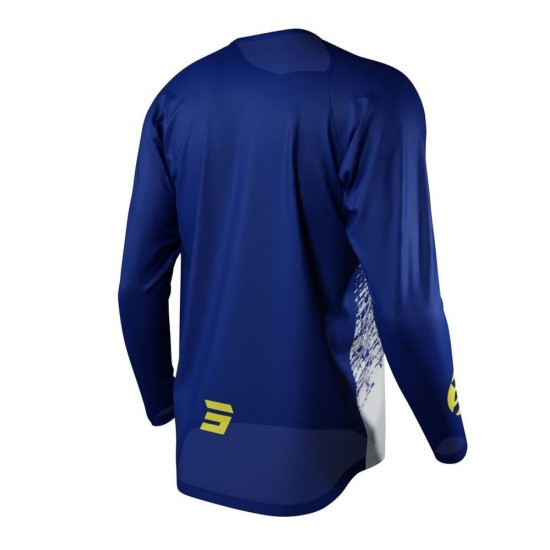 Tricou cross/enduro Shot Racing Devo Roll albastru/alb/galben marime L