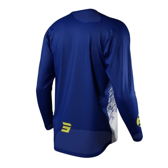 Tricou cross/enduro Shot Racing Devo Roll albastru/alb/galben marime XL