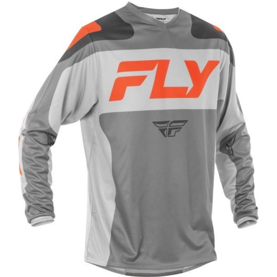 Tricou cross/atv Fly Racing F16 gri/portocaliu marime 2XL