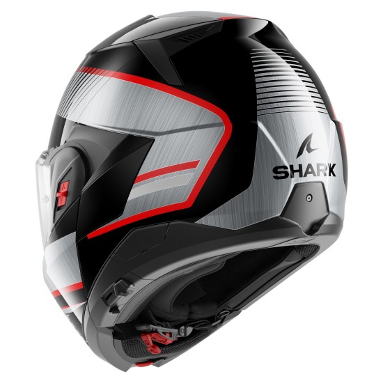 Casca flip-up Shark Oxo Sikter negru/rosu/gri marime 2XL