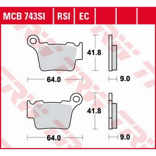Placute frana TRW MCB743SI