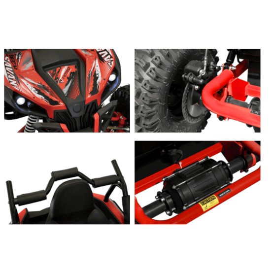 Buggy electric copii Eco Mini UTV 1200W 48V rosu