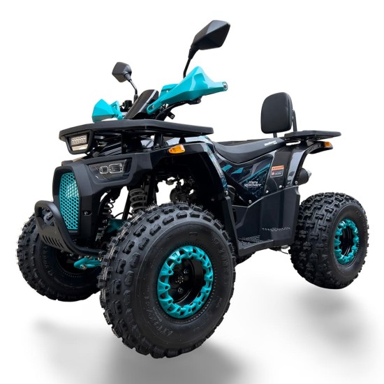 Atv 125cc Mini Rocket Hunter II 8" semi-automat 4T benzina albastru