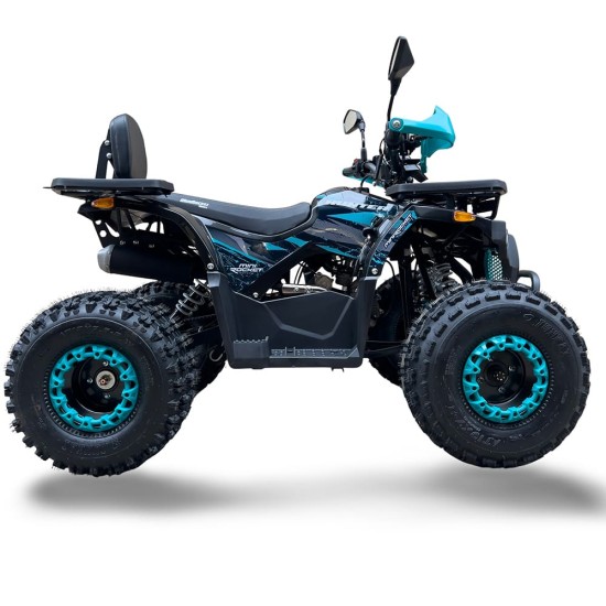Atv 125cc Mini Rocket Hunter II 8" semi-automat 4T benzina albastru