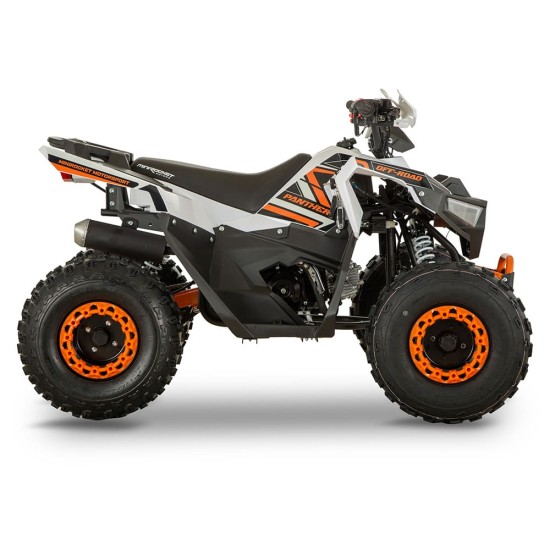 Atv 125cc Mini Rocket Panther 8" semi-automat 4T benzina alb