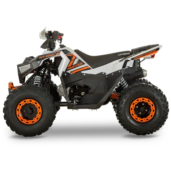Atv 125cc Mini Rocket Panther 8" semi-automat 4T benzina alb
