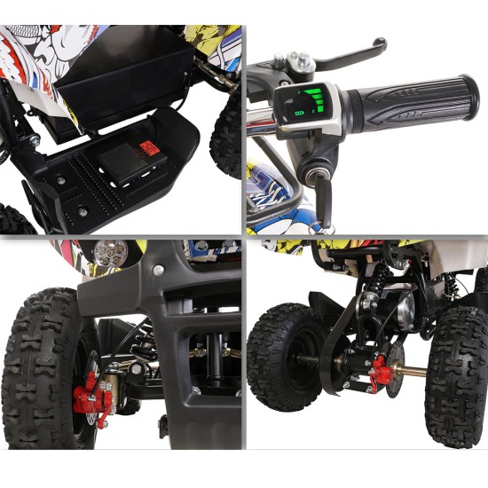 Atv electric copii Torino Graffiti 6" 1000w 36v galben