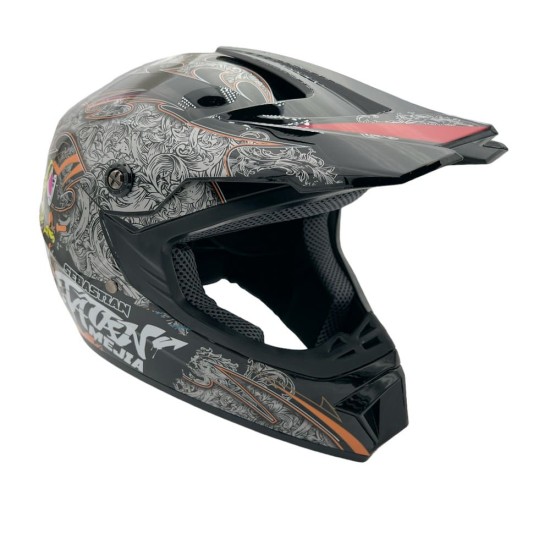 Casca cross/atv copii Mejia negru/gri marime XL