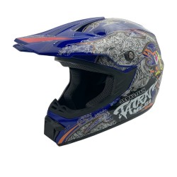 Casca cross/atv copii Mejia albastru/gri marime S
