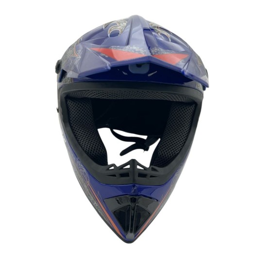 Casca cross/atv copii Mejia albastru/gri marime S