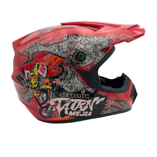 Casca cross/atv copii Mejia rosu/gri marime XL