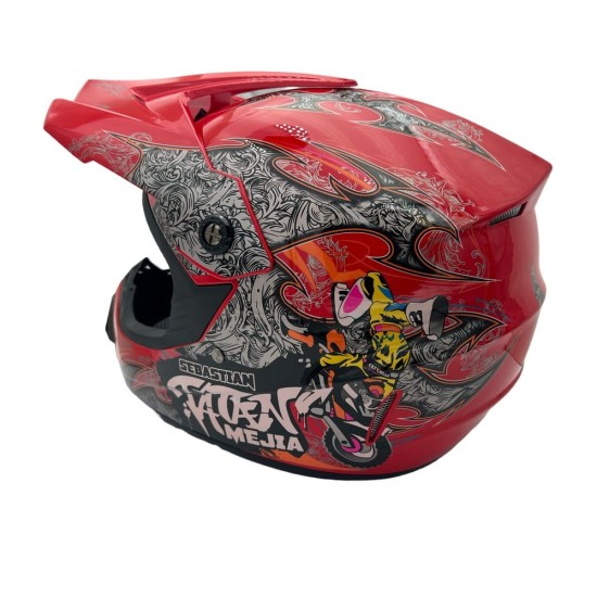 Casca cross/atv copii Mejia rosu/gri marime XL