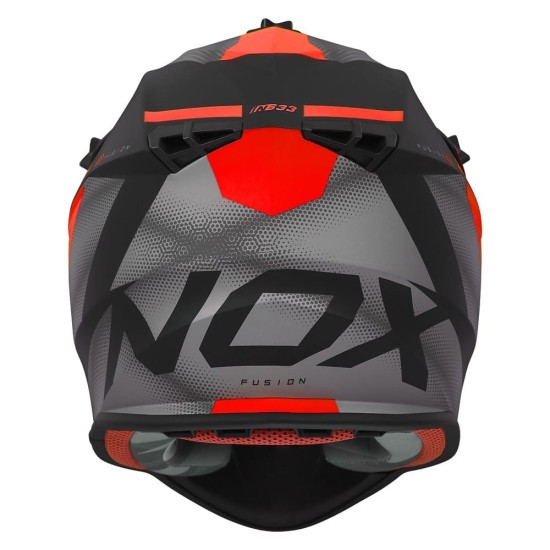 Casca cross/atv Nox Fusion N633 negru mat/rosu marime L