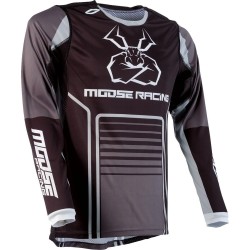 Tricou cross/enduro Moose Racing Agroid negru/gri marime M