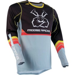 Tricou cross/enduro Moose Racing Agroid negru/gri/galben marime L