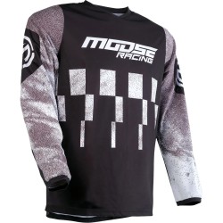Tricou cross/enduro Moose Racing Qualifier negru/alb marime S