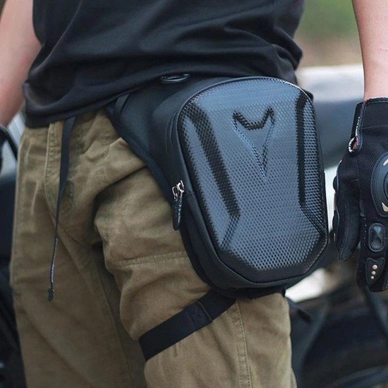 Geanta de picior moto impermeabil universal negru