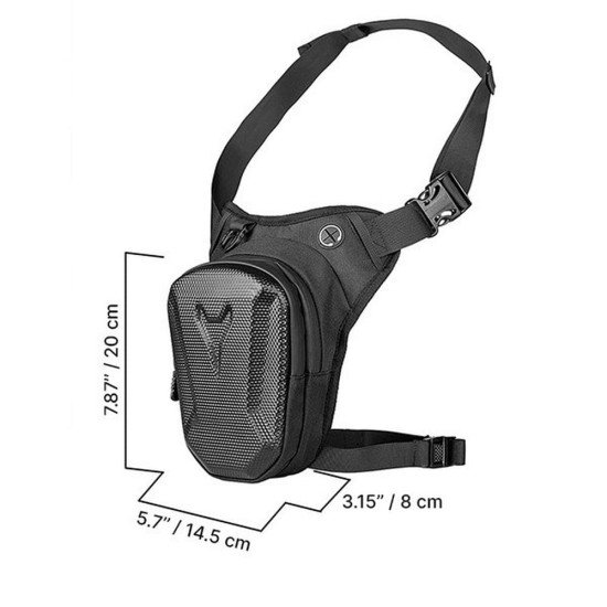 Geanta de picior moto impermeabil universal negru