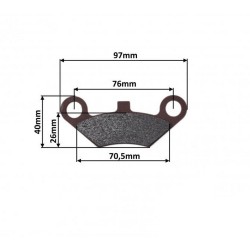 Placute frana spate CF Moto 500-625-800 X6,X7,X8 9010-0808A0 , 9010-0808B0, FA453RX