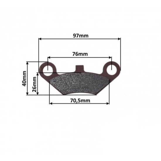 Placute frana spate CF Moto 500-625-800 X6,X7,X8 9010-0808A0 , 9010-0808B0, FA453RX