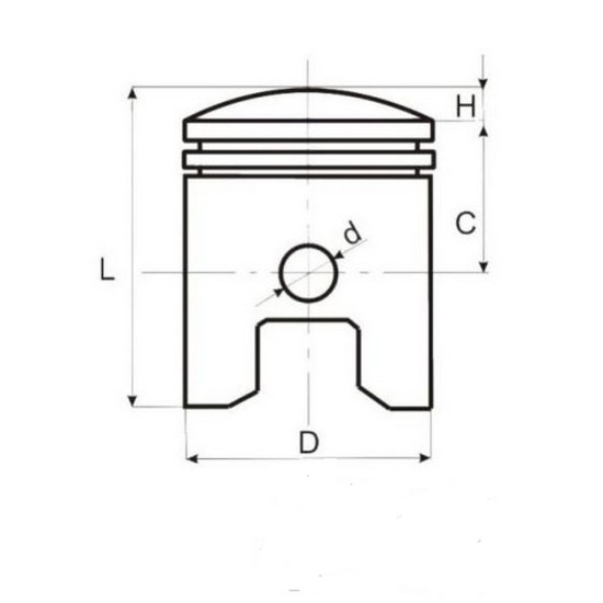 Kit piston scuter Keeway 40.00mm bolt 12mm