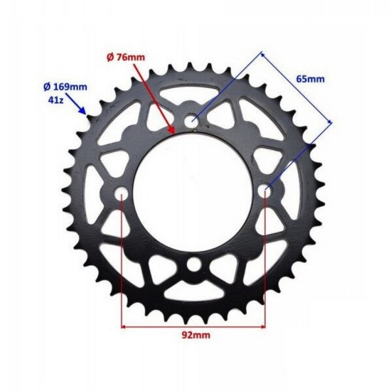 Pinion spate cross 428/41 dinti prindere 92mm