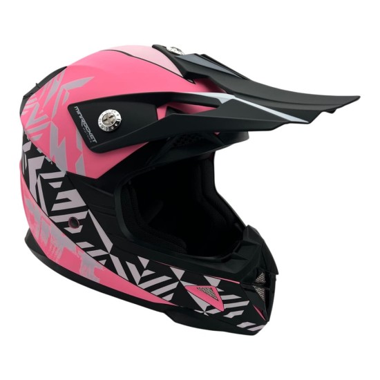 Casca cross/atv copii MiniRocket roz marime YS