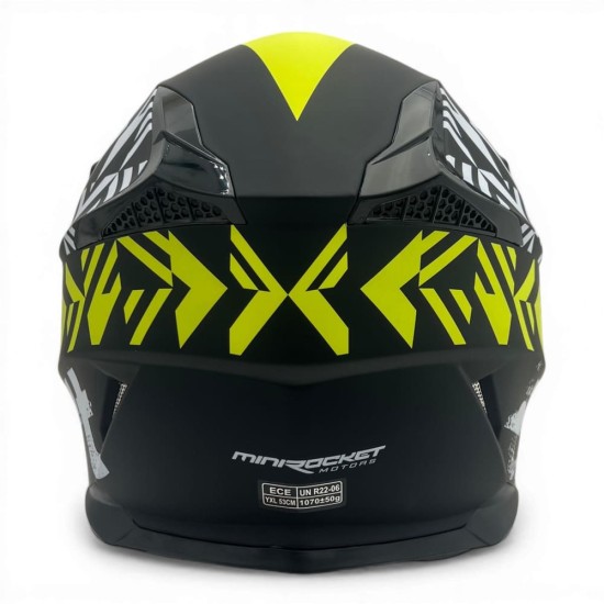 Casca cross/atv copii MiniRocket galben fluo marime YS
